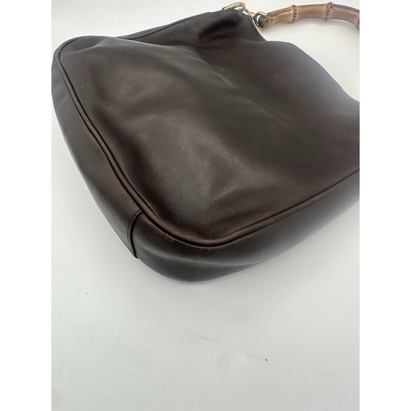 Gucci Vintage Bamboo Shoulder Bag Leather Brown Leather Shoulder Bag Bag - Picture 6 of 16